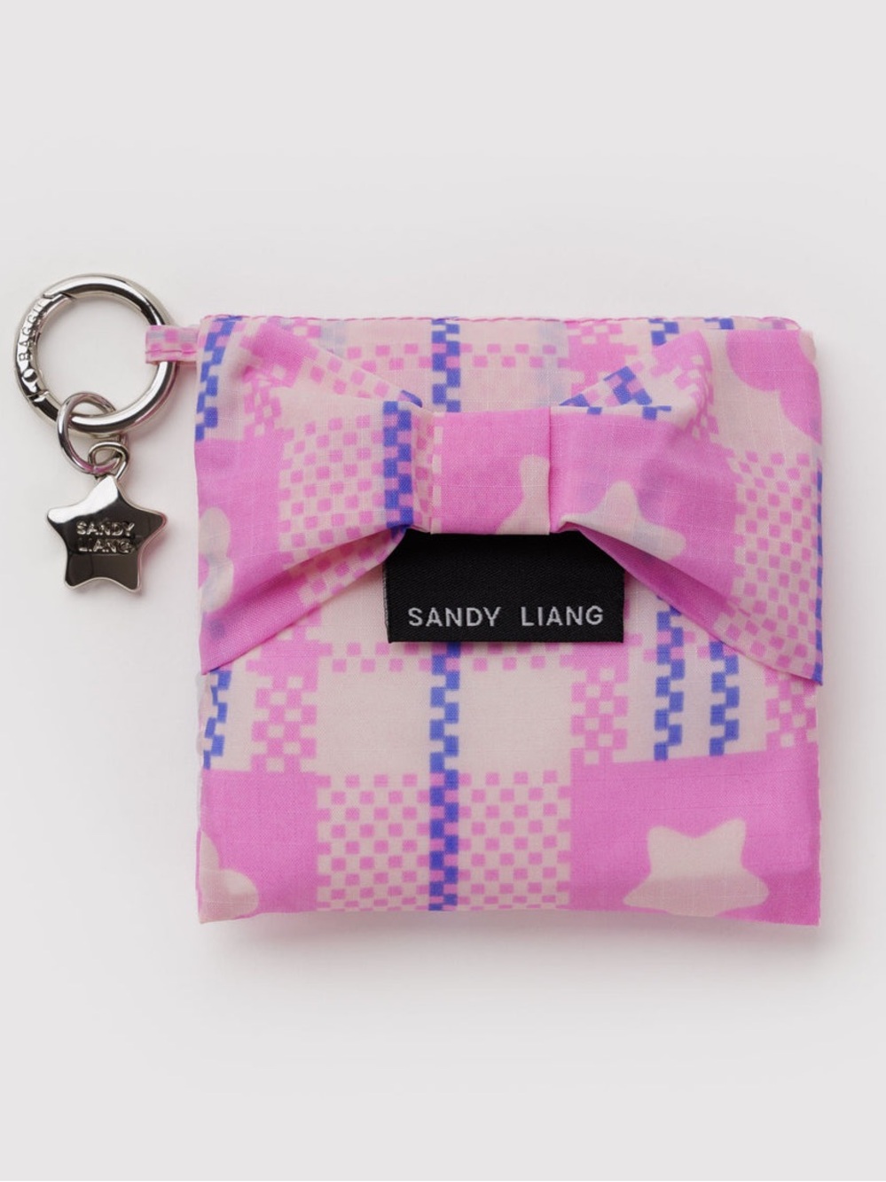 BAGGU x Sandy Liang—Baby Bow, Market Plaid Pink (NWT)